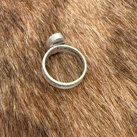 Number 8 Mine Turquoise Silver Ring - Picture 3 of 9